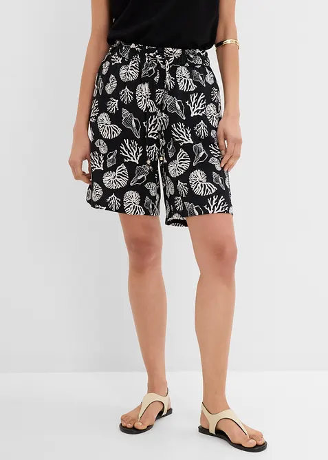 Dra p&aring;-shorts i viskosmix, bonprix