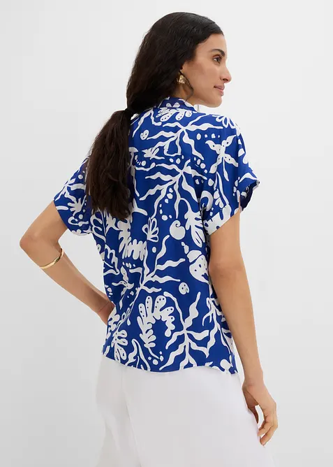 Skjortblus i f&ouml;ljsam viskos, bonprix