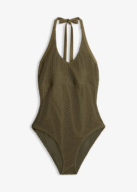 Virkad baddr&auml;kt med halterneck, bonprix