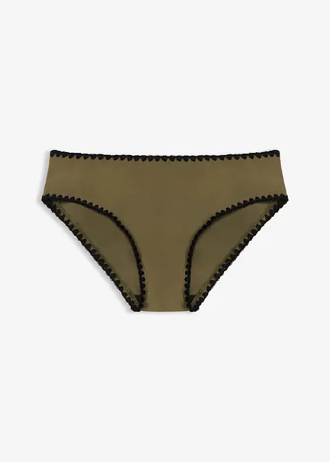 Bikinibyxa med broderi, bonprix