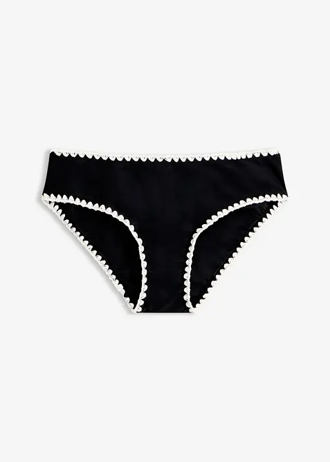 Bikinibyxa med broderi, bonprix