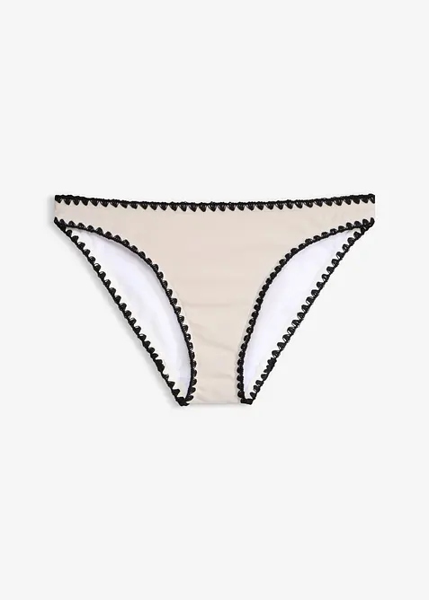Bikinibyxa med broderi, bonprix