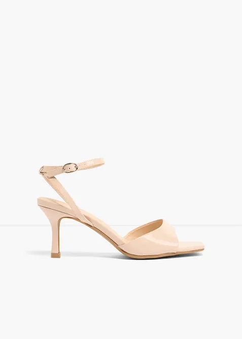 Sandalett med lacklook, bonprix