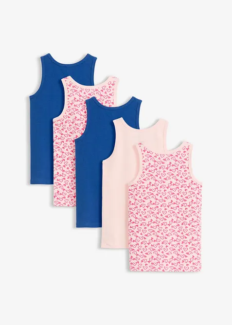 Linne med mjuk bomull och satinrosett (5-pack), bonprix