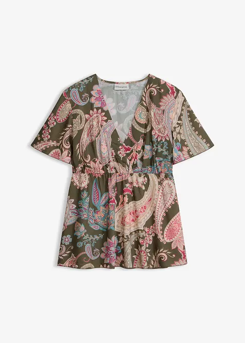 Blus av viskos med mjukt fall, bonprix