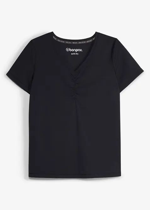 Ultratunn sporttopp med rynk i snabbtorkande material, bonprix