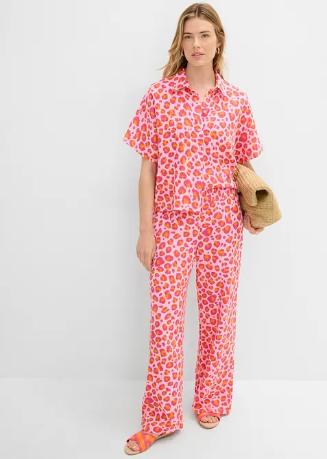 Dra p&aring;-byxa av luftig muslin, bonprix