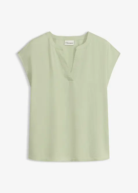Ledig satinblus med &ouml;verskurna &auml;rmar, bonprix