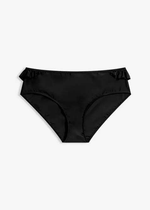 Bikinibyxa med h&ouml;g midja och rysch, snabbtorkande, bonprix