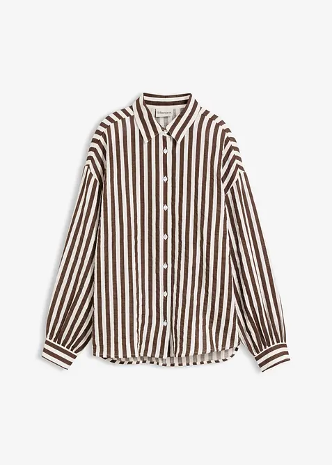 Skjortblus i bomullsmuslin, bonprix