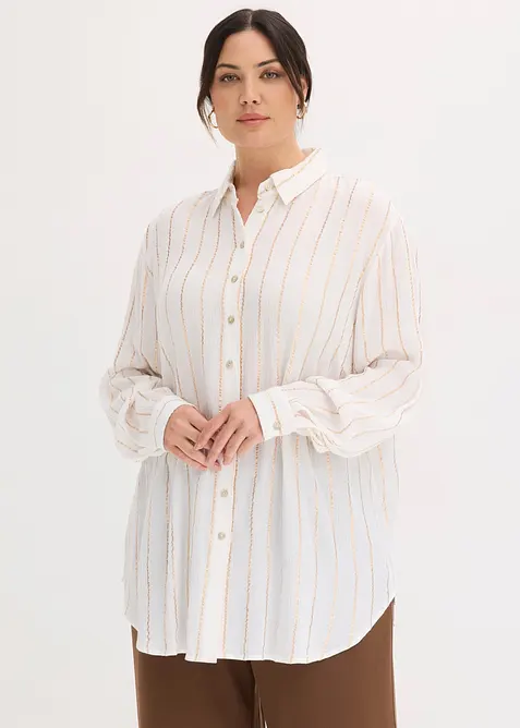 L&aring;ng blus med glittriga effekter, bonprix