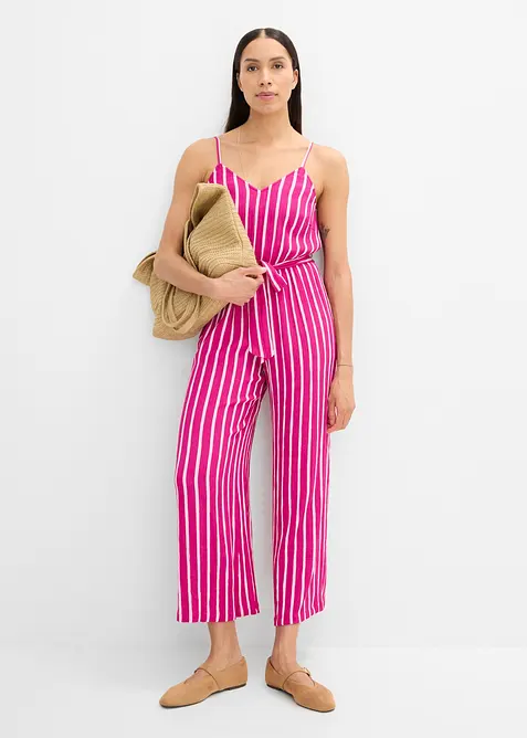 Jumpsuit i viskos med struktur, bonprix