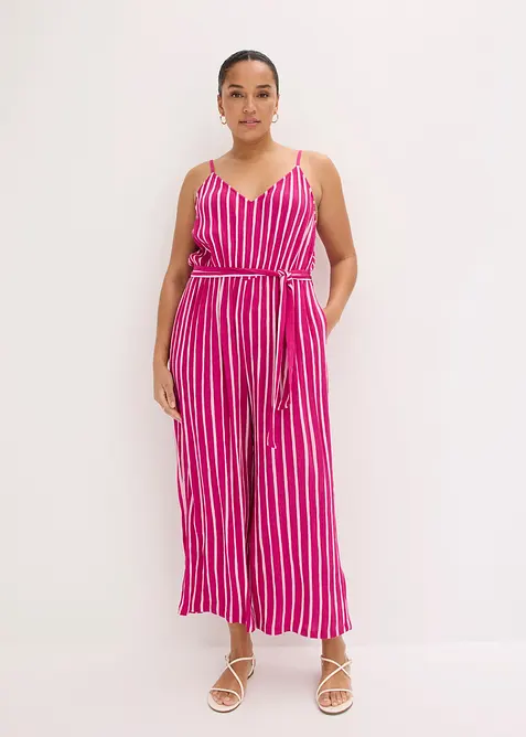 Jumpsuit i viskos med struktur, bonprix