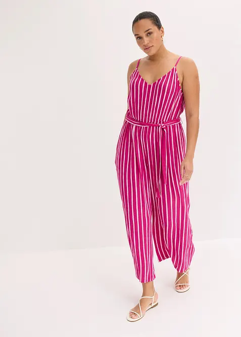 Jumpsuit i viskos med struktur, bonprix