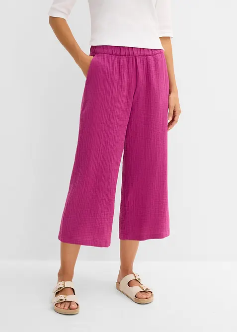 Marlenebyxa i bomullsmuslin, bonprix