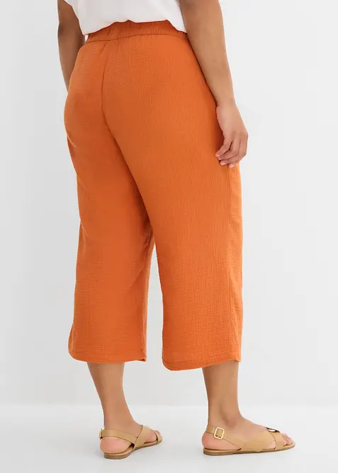 Marlenebyxa i bomullsmuslin, bonprix