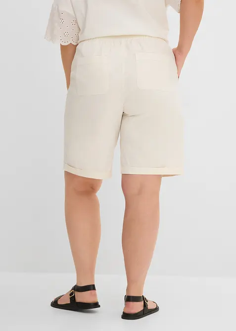 Papertouch-shorts av bomull, bonprix
