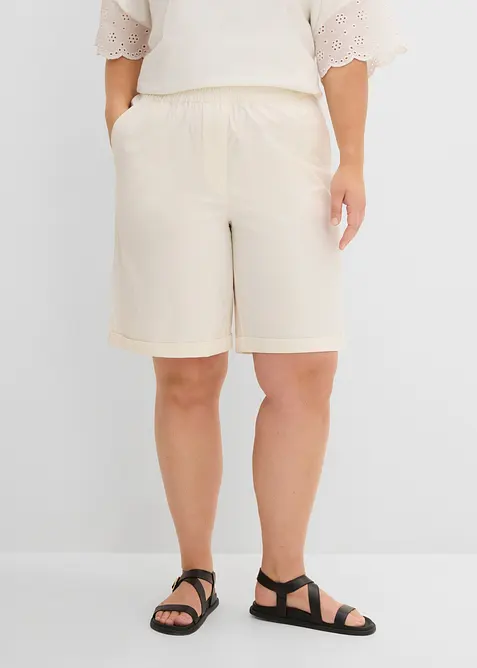 Papertouch-shorts av bomull, bonprix