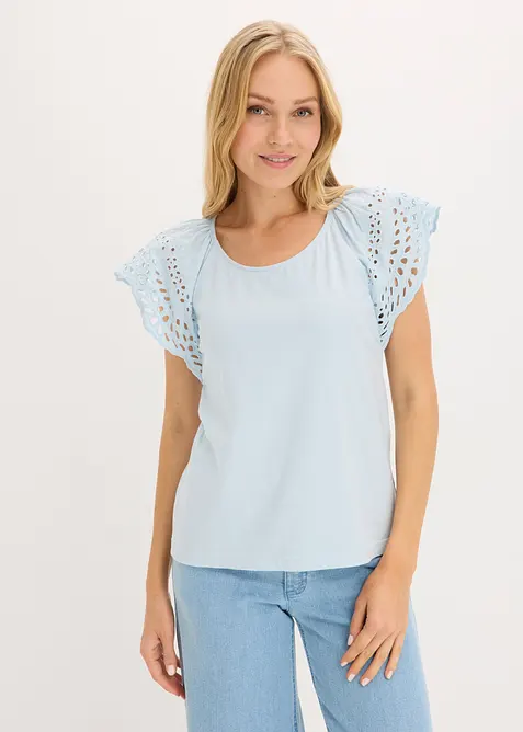 Topp i bomullsmix, bonprix