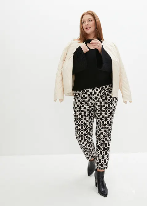 Stretchbyxa av bengalin i 7/8-l&auml;ngd, bonprix