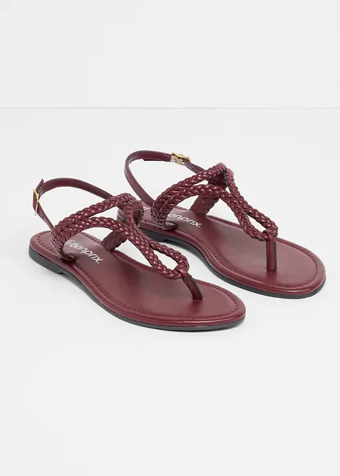 Flip flop-sandal med fl&auml;tade detaljer, bonprix
