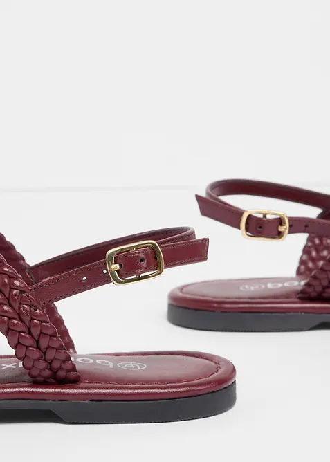 Flip flop-sandal med fl&auml;tade detaljer, bonprix