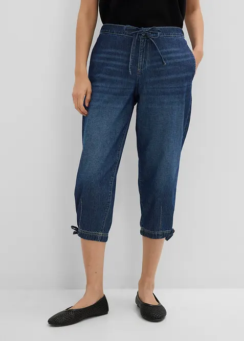 Barrel Jeans Mid Waist, cropped, bonprix