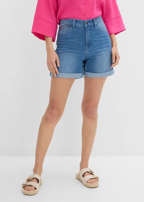 Jeansshorts Mid Waist, bonprix