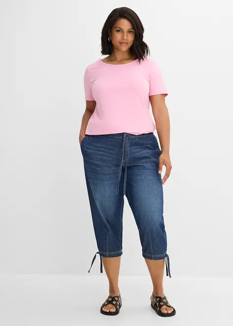 Barrel Jeans Mid Waist, cropped, bonprix