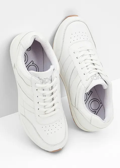 Sneakers i skinn, bonprix