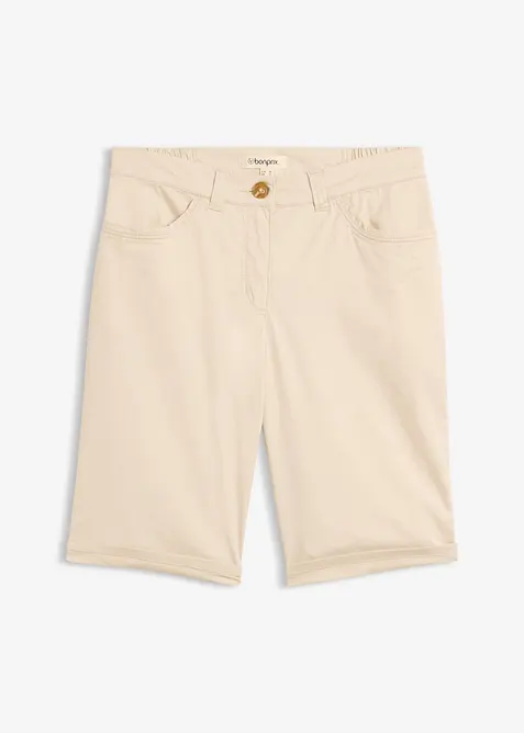 Papertouch-shorts med bomull och bekv&auml;m midja, bonprix