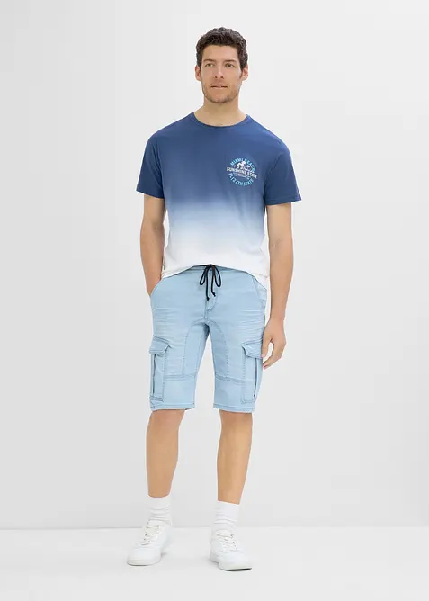 Jeansshorts i trik&aring;, Regular Fit, bonprix