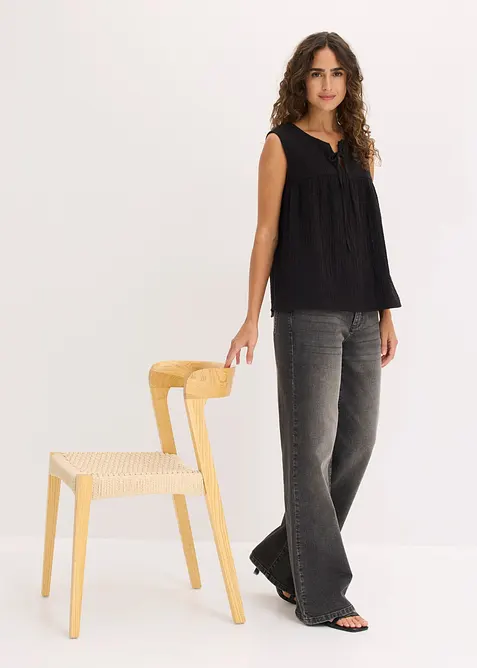 Bluslinne i bomullsmuslin, bonprix