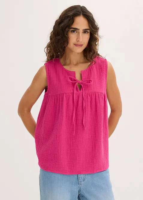 Bluslinne i bomullsmuslin, bonprix