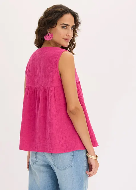 Bluslinne i bomullsmuslin, bonprix