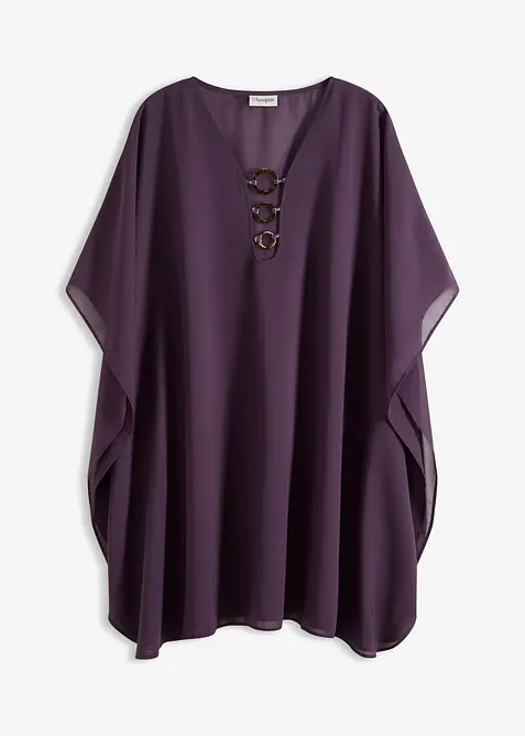 Strandtunika i tunn chiffong, bonprix