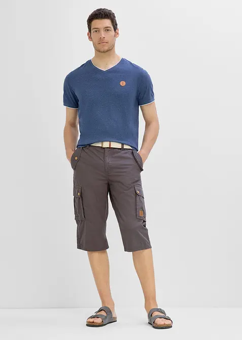 Bomullsshorts i cargomodell, normal passform, bonprix