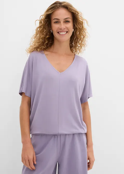 Oversizetopp i mjuk viskosmix, bonprix