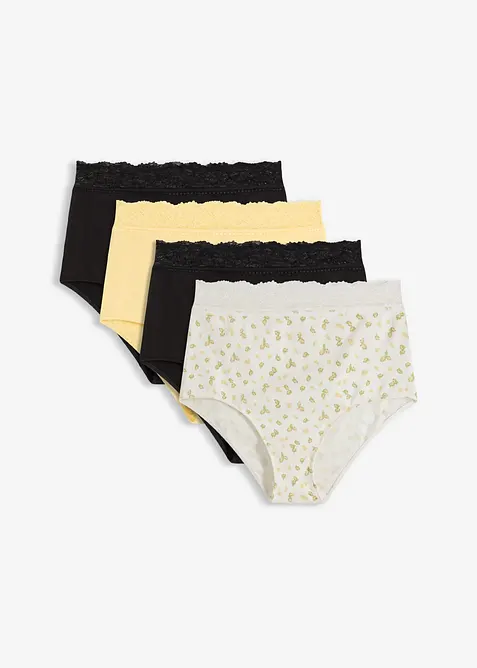 Midjetrosa med bomull (4-pack), bonprix