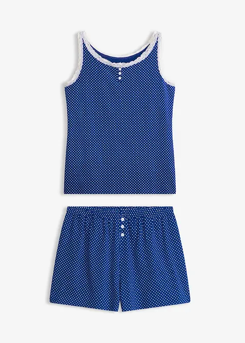 Pyjamas med shorts och skir spets, bonprix