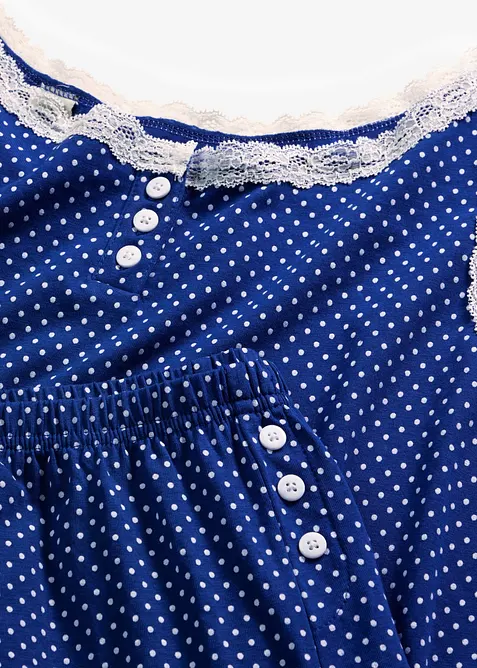 Pyjamas med shorts och skir spets, bonprix