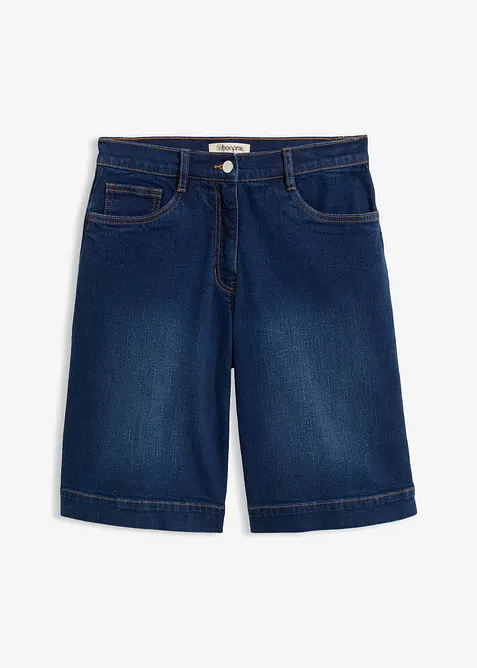 Jeansshorts Mid Waist, ekologisk bomull, bonprix