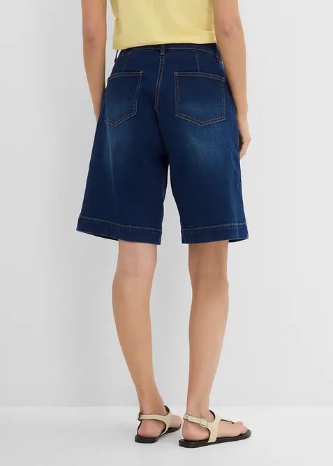 Jeansshorts Mid Waist, ekologisk bomull, bonprix