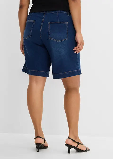 Jeansshorts Mid Waist, ekologisk bomull, bonprix