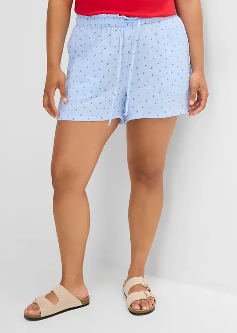 Dra p&aring;-shorts i luftig muslin, bonprix