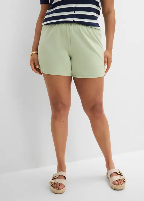 Sweatshirtshorts med rundad nederkant, bonprix