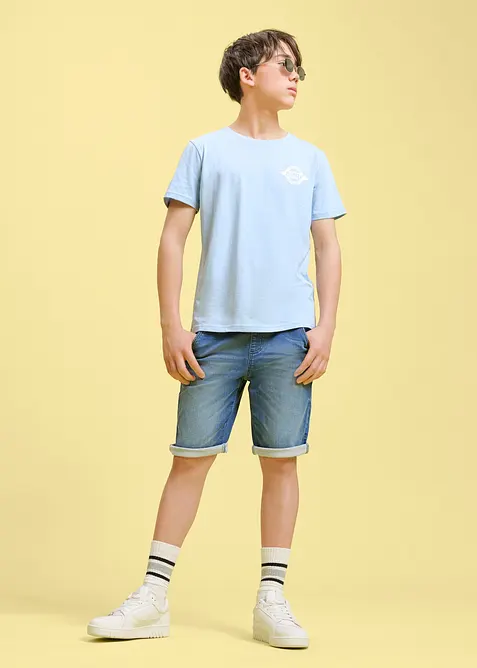 T-shirt med tryck p&aring; ryggen, av ekologisk bomull, bonprix