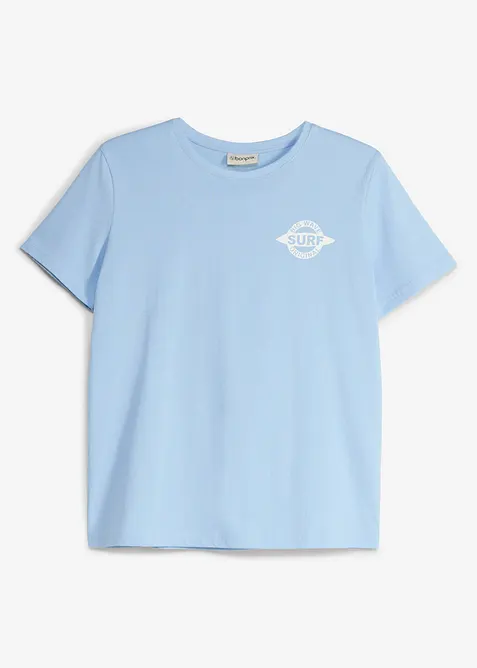 T-shirt med tryck p&aring; ryggen, av ekologisk bomull, bonprix