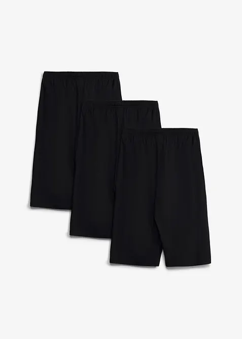 Jerseyshorts i ekologisk bomull (3-pack), bonprix