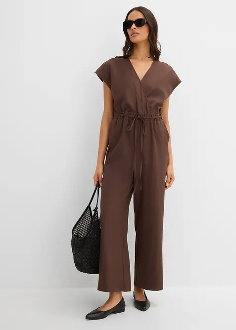 Jumpsuit med korta &auml;rmar, bonprix